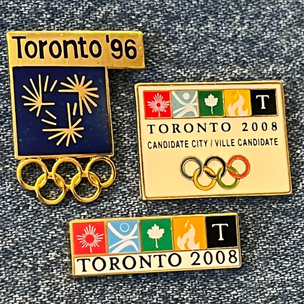 Toronto Olympic Bid Pins ~ Lot of 3 ~ 1996 & 2008